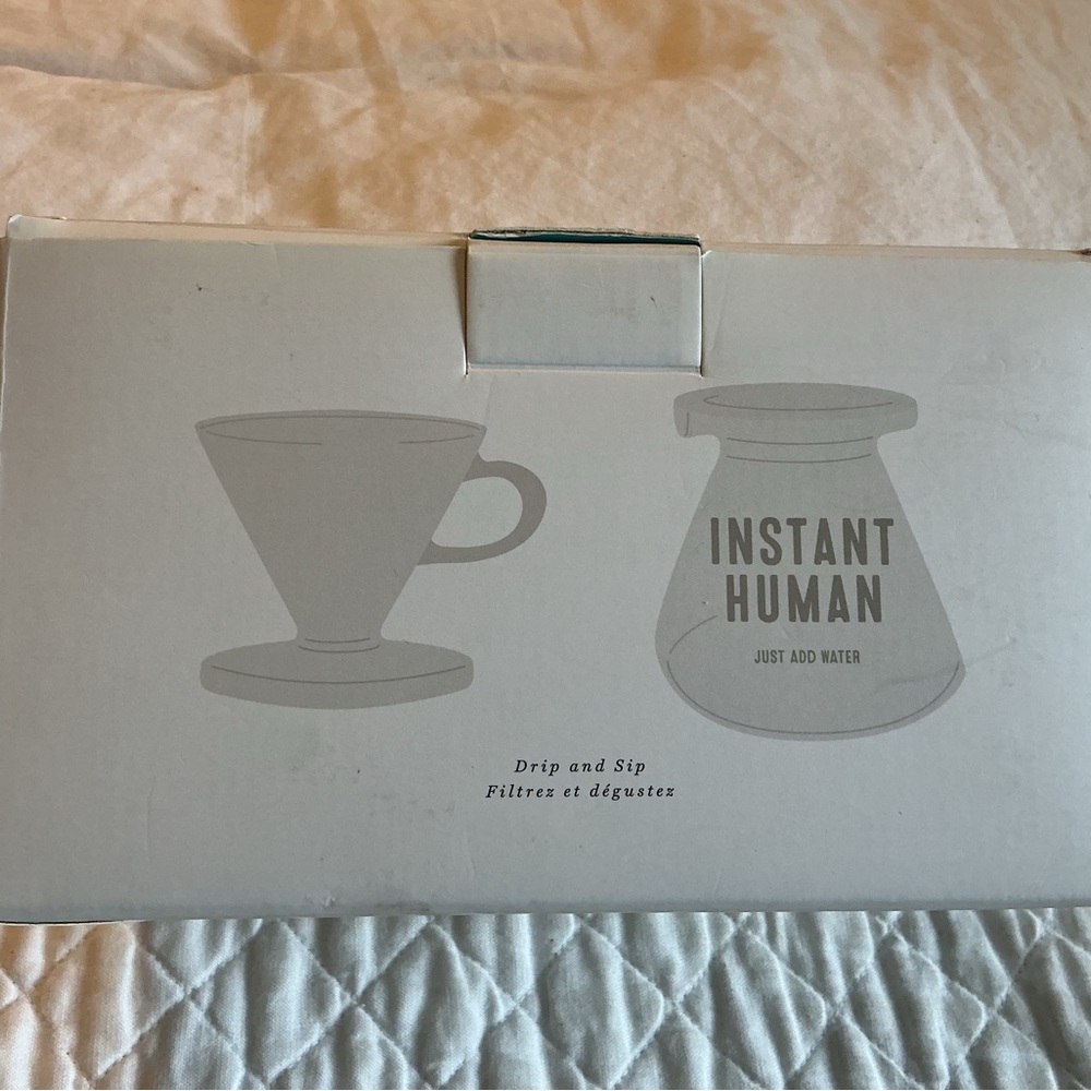 Instant Human Drip Coffee Maker Set - White